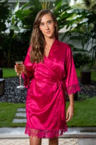 Mother s Day Special Lace Trim Robe &ndash The Label House Colle