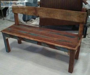 Reclaimed wood bench