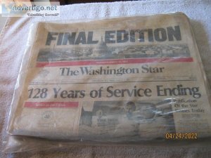 Three copies of the Washington Star &ndash Final Edition &ndash 