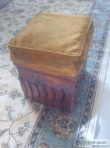 Wood Carved Ottoman