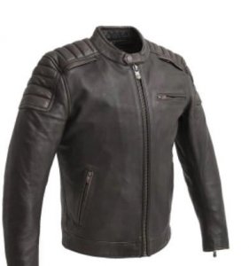 Men s Crusader Moto Leather Jacket  First Mfg &ndash Zooloo Leat