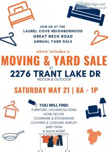 Moving and Yard Sale - Laurel Cove Neighborhood Annual Yard Sale