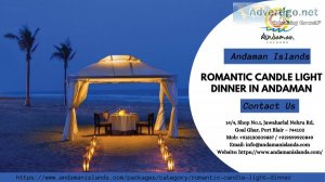 Romantic candle light dinner in andaman