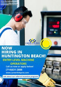 Now Hiring Machine Operators