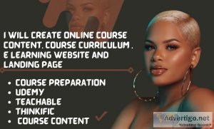 I will write online course content course curriculum  e learning