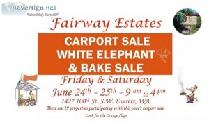 Fairway Estates Carport Sale White Elephant and Bake Sale