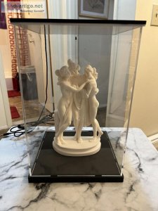 3 Graces Goddesses of charm with display case with white light