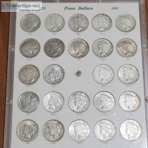 G Peace dollar coins