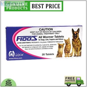 Fido s All Wormer Tablets for Dogs and Cats 2.5 to 10 Kg Worm Tr