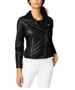 Women s Michael Kors Branded Leather Jacket - Zooloo Leather