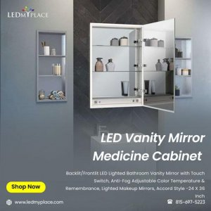 Get a Beautiful Bathroom with a LED Vanity Mirror Medicine Cabin