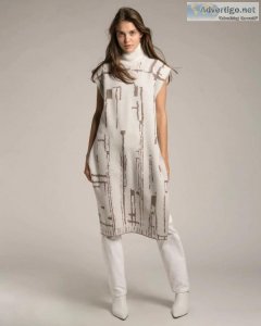 Tiflis - Long Vest In Wool Kaftans For Women &ndash Zalivako