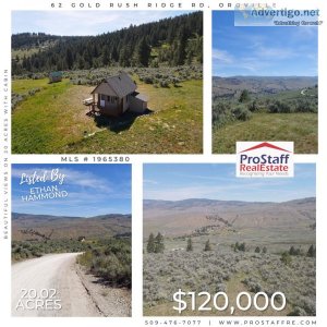 Beautiful Views on 20 Acres with Cabin