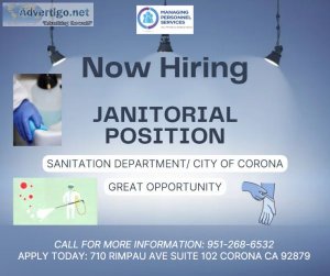 Janitorial Position Available