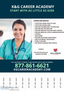 KandG Career Academy - Reliable and Affordable Health Care Caree