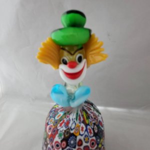 Vintage Millefiori Art Glass Murano Clown Extremely Rare Mosaic 