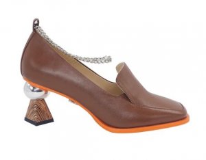 High Heel Brown Leather Ankle Boots For Girls Online &ndash Memi