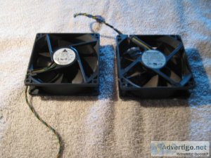 TWO Computer Exhaust Fans.  Sold as a pair Tested and they both 