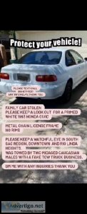 Family Car Stolen - 1993 Honda Civic