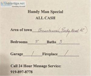 Handy Man Special All Cash