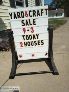 2 HOUSE YARD SALE and CRAFT CLOSEOUTS