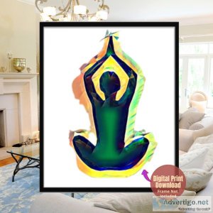 MEDITATE Wall Art Digital Download Printable &ndash You Get 6 Si