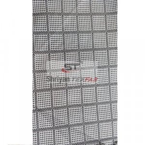 Checked polyester jacquard fabric