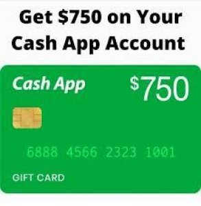 Your Chance to get 750 to your Cash App Account