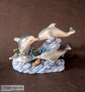 Dolphin Family Figurine