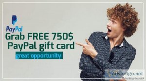 Grab a 750 PayPal Gift Card Now