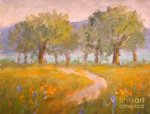 Path to the Sea - Impressionist Land and Seascape Print