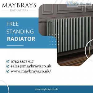 Grey Radiator Brass Floor Radiator LR  May Brays Radiators Limit