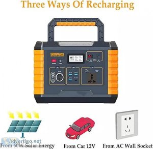 XINDONG Portable Power Station 500W Outdoor Generators with 120W