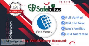 Buy webmoney verified accounts