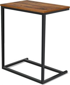 WOODYHOME Simple C Shaped End Table for Sofa