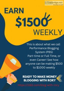 Earn $1500 weekly