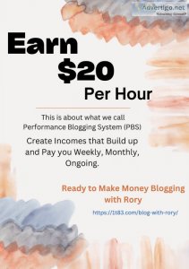 Earn $20 per hour