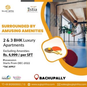 3 bhk flats for sale in bachupally | sujay infra