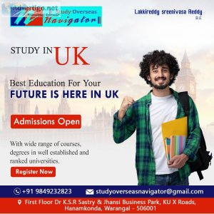 Study in uk consultants in warangal, study overseas navigator