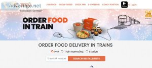 Get online railway food order delivery in train