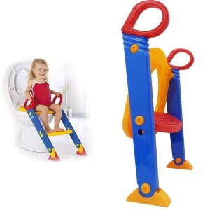 Adjustable ladder for child toilet seat