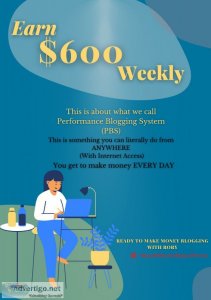 Make $600 weekly by performance blogging system