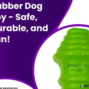 Natural Rubber Dog Toy - Safe Durable and Fun