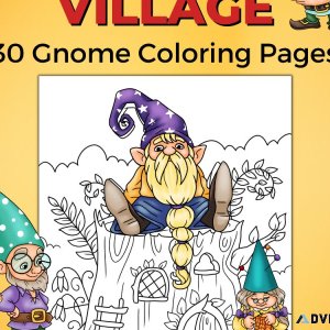 Gnome Village - Gnome Printable Coloring Book