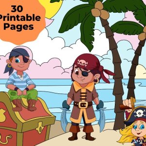 Treasure Pirates Pirates Printable Coloring Book