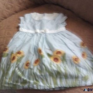 NEW Girl s Size 3 Light Blue wSunflowers Dress