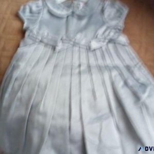 NEW 12-18 Month Girl s Gray Satin Dress