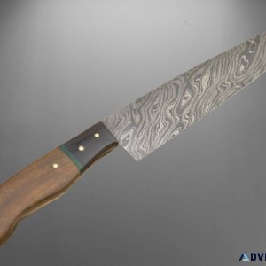 CUSTOM MADE DAMASCUS STEEL KITCHEN KNIFE