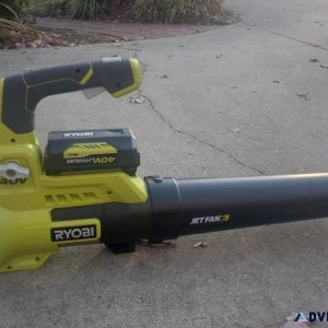 Ryobi 40 volt electric leaf blower with 4ah battery