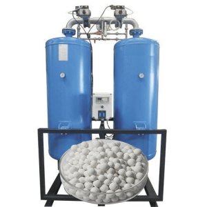 Using activated alumina balls for air drying desiccant